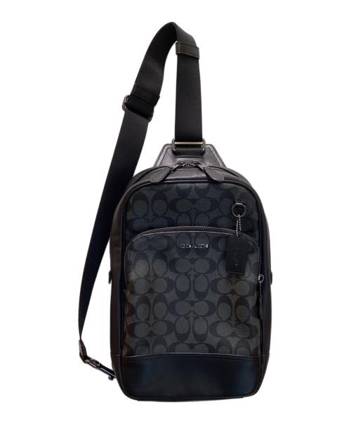 COACH（コーチ）COACH (コーチ) グラハム パック シグネチャー キャンバス ボディーバッグ ブラックの古着・服飾アイテム