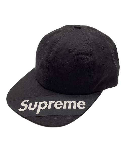 SUPREME（シュプリーム）SUPREME (シュプリーム) バイザーラベル6パネルキャップ ブラックの古着・服飾アイテム