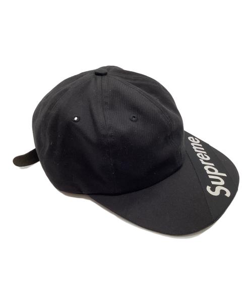 SUPREME（シュプリーム）SUPREME (シュプリーム) バイザーラベル6パネルキャップ ブラックの古着・服飾アイテム