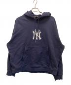 WIND AND SEA×MLBウィンダンシー×エムエルビー）の古着「コラボ刺繍パーカー」｜ネイビー