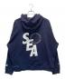 WIND AND SEA (ウィンダンシー) MLB (エムエルビー) コラボ刺繍パーカー ネイビー サイズ:XL：8000円
