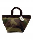 Herve Chapelierエルベシャプリエ）の古着「707Wカモフラージュ コーデュラ舟型トートM 迷彩」｜グリーン