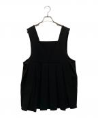 ENFOLDエンフォルド）の古着「PLEATS TWO-WAY VEST ベスト」｜ブラック