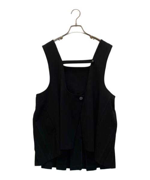ENFOLD（エンフォルド）ENFOLD (エンフォルド) PLEATS TWO-WAY VEST ベスト ブラック サイズ:38の古着・服飾アイテム