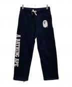 A BATHING APEア ベイシング エイプ）の古着「サルロゴプリントスウェットパンツ」｜ブラック