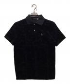A BATHING APEア ベイシング エイプ）の古着「ジャガードカモ パイル地ポロシャツ」｜ブラック