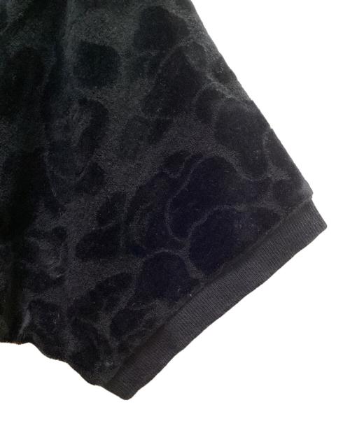 A BATHING APE（ア ベイシング エイプ）A BATHING APE (ア ベイシング エイプ) ジャガードカモ パイル地ポロシャツ ブラック サイズ:Sの古着・服飾アイテム