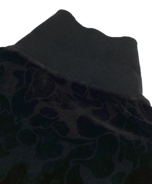 A BATHING APE（ア ベイシング エイプ）A BATHING APE (ア ベイシング エイプ) ジャガードカモ パイル地ポロシャツ ブラック サイズ:Sの古着・服飾アイテム