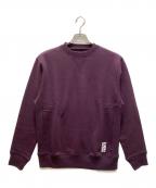 stussyステューシー）の古着「Vガゼット 裾ロゴプリントスウェット」｜パープル