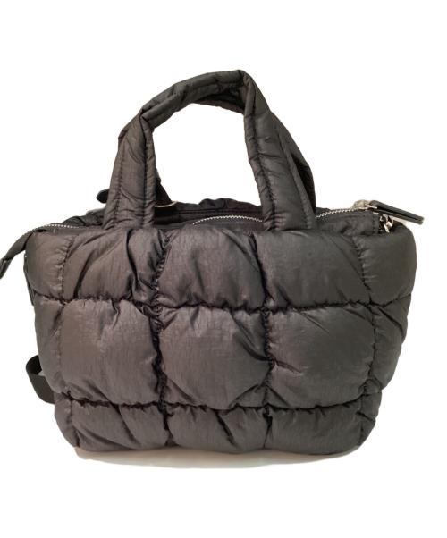 ear PAPILLONNER（イアパピヨネ）ear PAPILLONNER (イアパピヨネ) もこもこブロックトートバッグ ブラックの古着・服飾アイテム