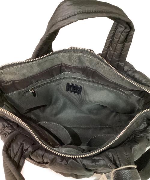 ear PAPILLONNER（イアパピヨネ）ear PAPILLONNER (イアパピヨネ) もこもこブロックトートバッグ ブラックの古着・服飾アイテム