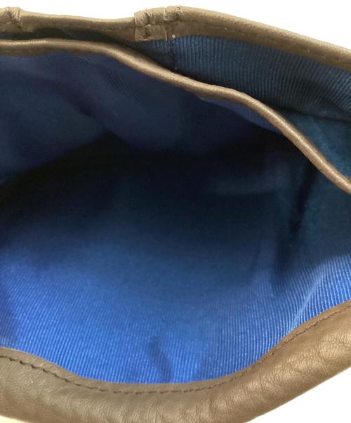 ear PAPILLONNER（イアパピヨネ）ear PAPILLONNER (イアパピヨネ) 牛革がま口二つ折り財布 ブラウン 未使用品の古着・服飾アイテム