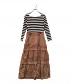 HER LIP TOハーリップトゥ）の古着「スプリング バレリーナ ミディドレス」｜ホワイト×オレンジ