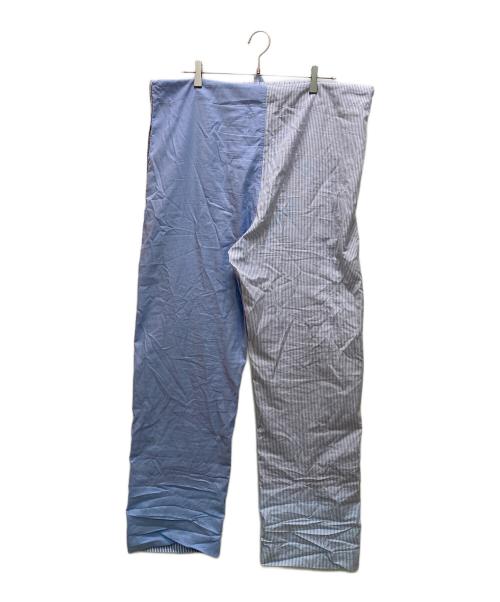 Maison Margiela（メゾンマルジェラ）Maison Margiela (メゾンマルジェラ) 切替ストライプワイドパンツ ブルー サイズ:42の古着・服飾アイテム