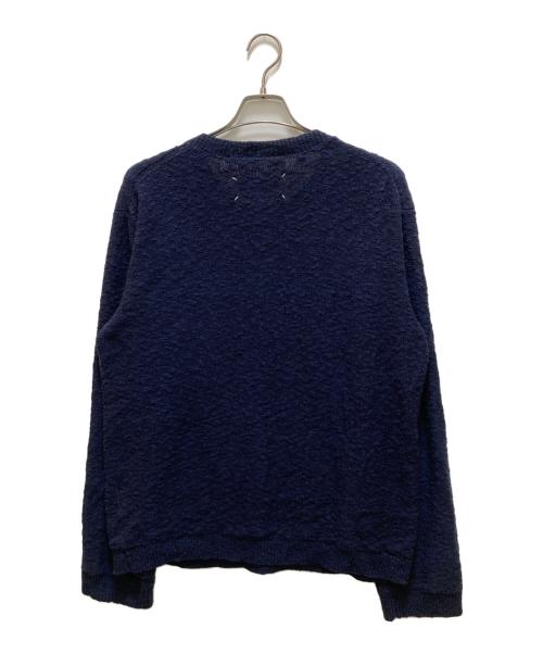Maison Margiela（メゾンマルジェラ）Maison Margiela (メゾンマルジェラ) ピリング加工クルーネックニット ネイビー サイズ:XLの古着・服飾アイテム