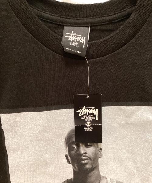 stussy（ステューシー）stussy (ステューシー) Lafayette (ラファイエット) DJ CLARK KENT コラボ RAKIM フォトプリントTシャツ ブラック サイズ:Sの古着・服飾アイテム