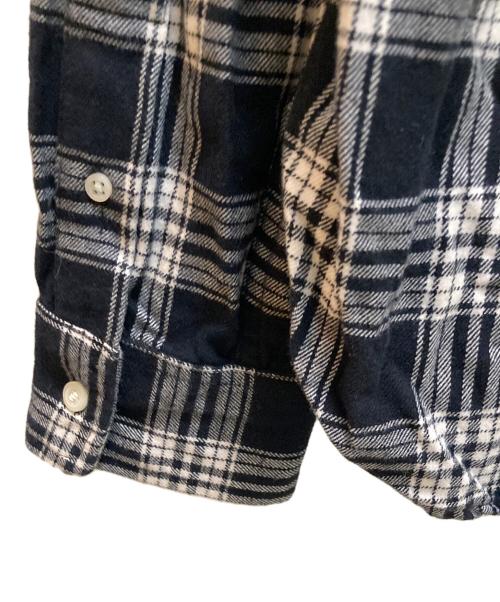 stussy（ステューシー）stussy (ステューシー) プルオーバーチェックシャツ ネイビー×ホワイト サイズ:Sの古着・服飾アイテム