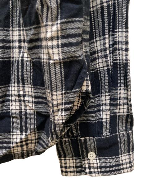stussy（ステューシー）stussy (ステューシー) プルオーバーチェックシャツ ネイビー×ホワイト サイズ:Sの古着・服飾アイテム