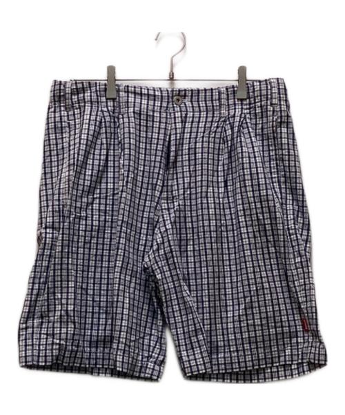 stussy（ステューシー）stussy (ステューシー) チェック2タックショーツ ブルー サイズ:30の古着・服飾アイテム