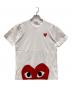 PLAY COMME des GARCONS（プレイ コムデギャルソン）の古着「ハートプリントTシャツ」｜ホワイト×レッド