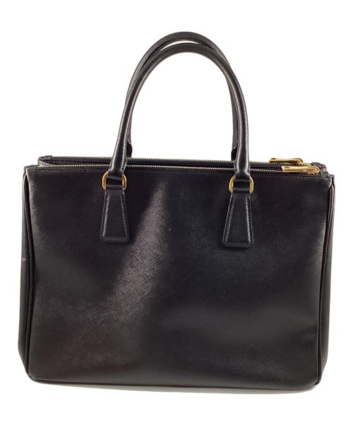 PRADA（プラダ）PRADA (プラダ) ガレリアサフィアーノルクス 2wayレザーハンドバック ブラックの古着・服飾アイテム