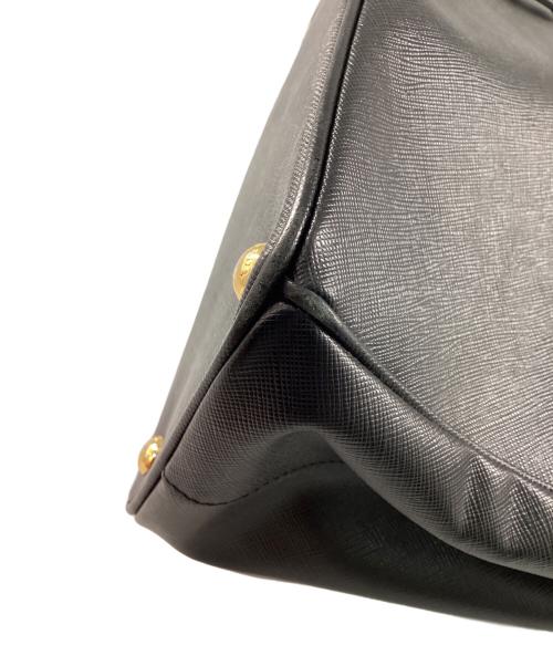 PRADA（プラダ）PRADA (プラダ) ガレリアサフィアーノルクス 2wayレザーハンドバック ブラックの古着・服飾アイテム