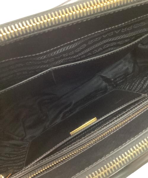 PRADA（プラダ）PRADA (プラダ) ガレリアサフィアーノルクス 2wayレザーハンドバック ブラックの古着・服飾アイテム