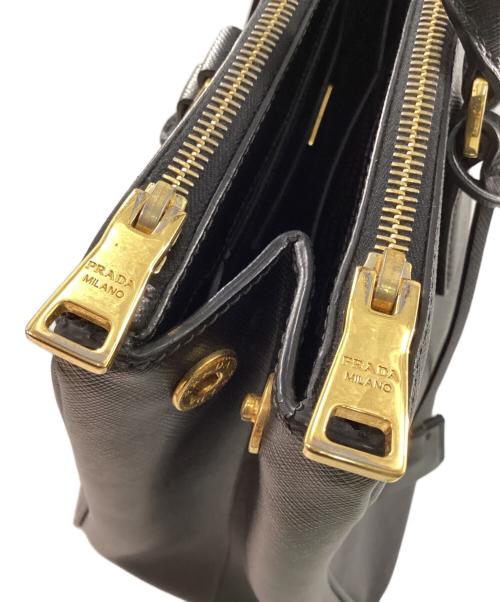 PRADA（プラダ）PRADA (プラダ) ガレリアサフィアーノルクス 2wayレザーハンドバック ブラックの古着・服飾アイテム