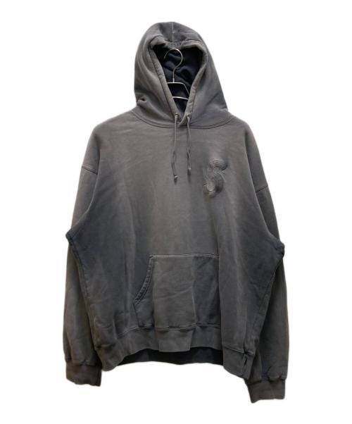 SUPREME（シュプリーム）SUPREME (シュプリーム) オーバーダイド Sロゴ フーデッドスウェットシャツ グレー サイズ:XLの古着・服飾アイテム