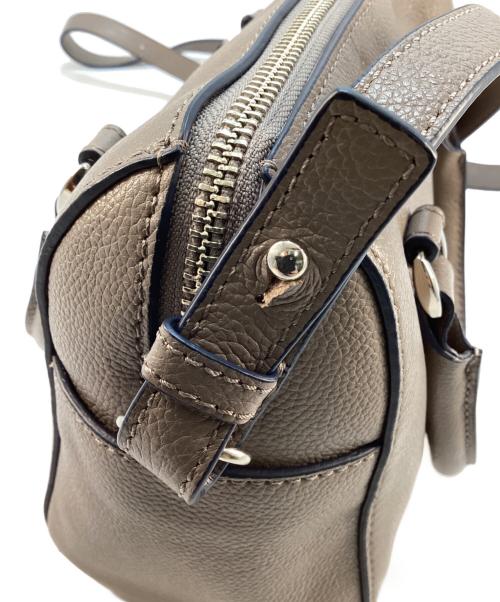 MOTHERHOUSE（マザーハウス）MOTHERHOUSE (マザーハウス) エッジ カラー ミニ ボストン グレージュの古着・服飾アイテム