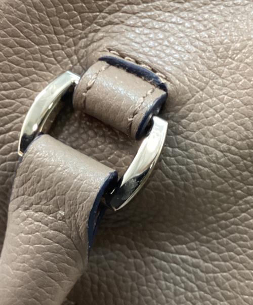 MOTHERHOUSE（マザーハウス）MOTHERHOUSE (マザーハウス) エッジ カラー ミニ ボストン グレージュの古着・服飾アイテム