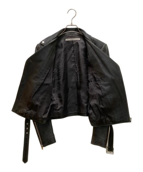 JOHN LAWRENCE SULLIVAN（ジョン ローレンス サリバン）JOHN LAWRENCE SULLIVAN (ジョン ローレンス サリバン) ラムスキン ダブルライダースジャケット ブラック サイズ:34の古着・服飾アイテム