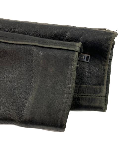 JOHN LAWRENCE SULLIVAN（ジョン ローレンス サリバン）JOHN LAWRENCE SULLIVAN (ジョン ローレンス サリバン) ラムスキン ダブルライダースジャケット ブラック サイズ:34の古着・服飾アイテム