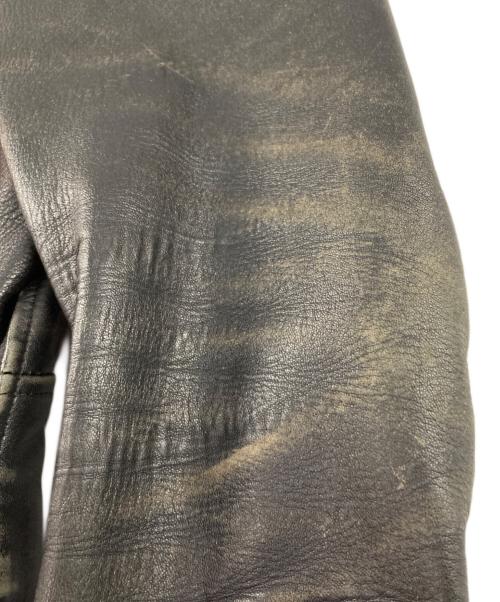 JOHN LAWRENCE SULLIVAN（ジョン ローレンス サリバン）JOHN LAWRENCE SULLIVAN (ジョン ローレンス サリバン) ラムスキン ダブルライダースジャケット ブラック サイズ:34の古着・服飾アイテム