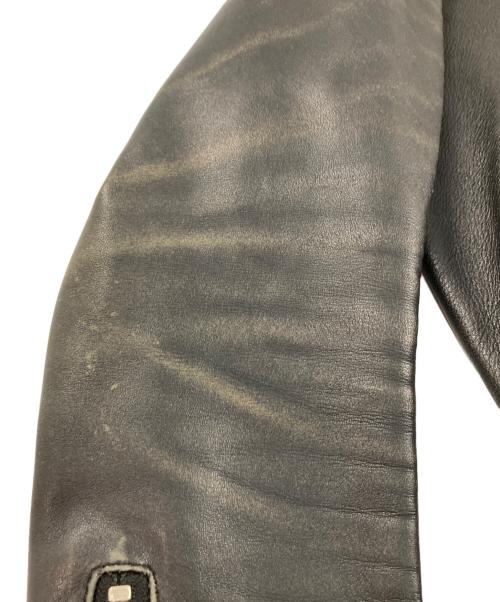 JOHN LAWRENCE SULLIVAN（ジョン ローレンス サリバン）JOHN LAWRENCE SULLIVAN (ジョン ローレンス サリバン) ラムスキン ダブルライダースジャケット ブラック サイズ:34の古着・服飾アイテム