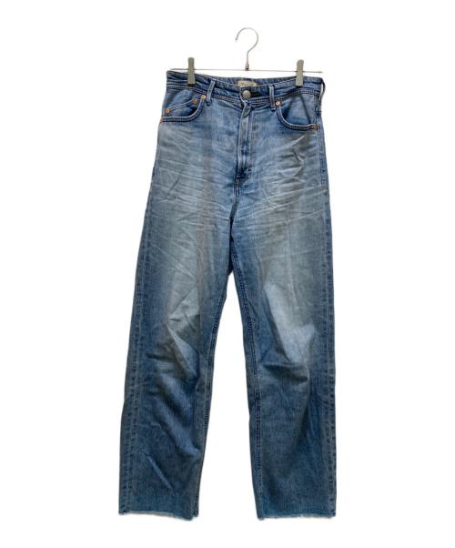 YANUK（ヤヌーク）YANUK (ヤヌーク) ボーイズストレート LEA カットオフデニムパンツ ブルー(SAX) サイズ:26の古着・服飾アイテム