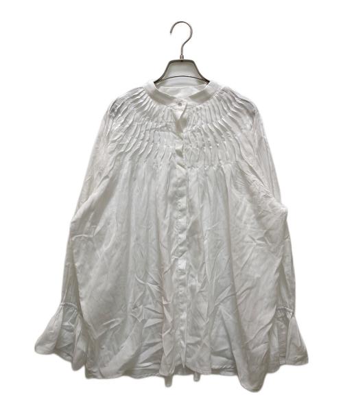 journal standard L'essage（ジャーナルスタンダード レサージュ）journal standard L'essage (ジャーナルスタンダード レサージュ) ピンタックブラウス ホワイト サイズ:ＦＲＥＥ　　の古着・服飾アイテム