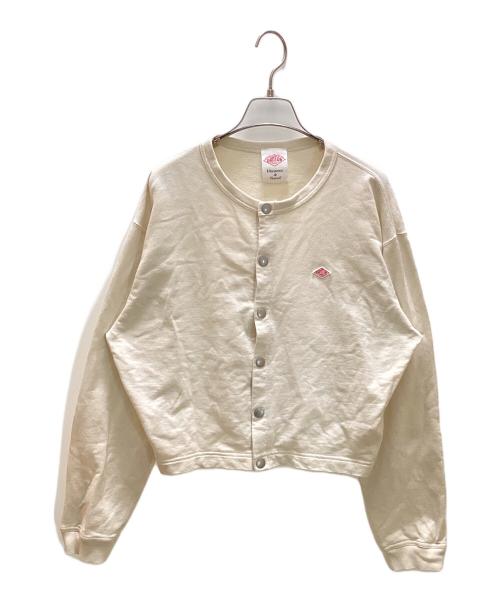 DANTON（ダントン）DANTON (ダントン) ドットボタンクルーネックカーディガン アイボリー サイズ:36の古着・服飾アイテム