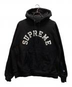 Champion×SUPREMEチャンピオン×シュプリーム）の古着「アーチロゴフーデッドスウェットシャツ」｜ブラック