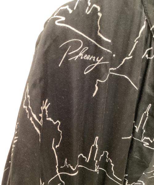 PHEENY（フィーニー）PHEENY (フィーニー) NYCプリントバックオープンワンピース ブラック サイズ:Fの古着・服飾アイテム