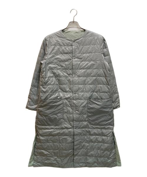 plantation（プランテーション）plantation (プランテーション) ライトリバーダウン/ダウンコート グリーン×グレー サイズ:Mの古着・服飾アイテム