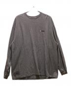 WTAPSダブルタップス）の古着「ロゴプリントL/Sカットソー」｜グレー