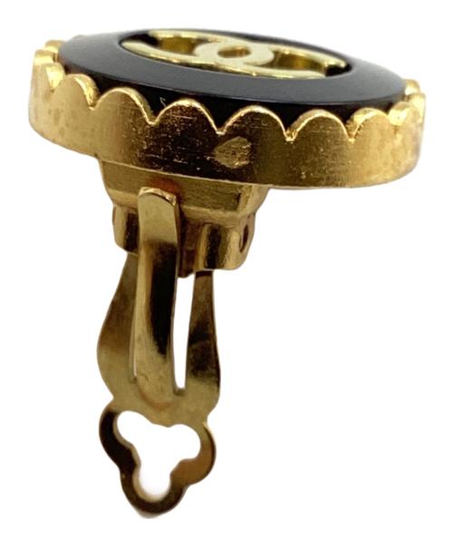 CHANEL（シャネル）CHANEL (シャネル) ココマーク サークルイヤリング ブラックの古着・服飾アイテム