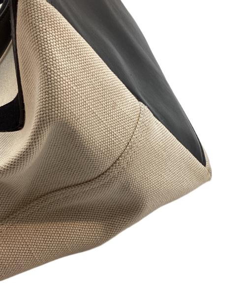 BALENCIAGA（バレンシアガ）BALENCIAGA (バレンシアガ) ネイビー カバス S キャンバストートバッグ ナチュラル×ブラックの古着・服飾アイテム