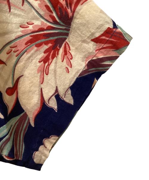 RALPH LAUREN COUNTRY（ラルフローレンカントリー）RALPH LAUREN COUNTRY (ラルフローレンカントリー) オープンカラーアロハシャツ ネイビー サイズ:11の古着・服飾アイテム