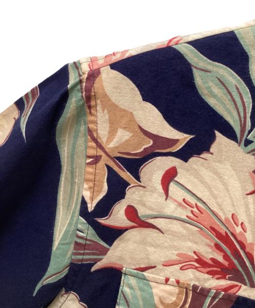 RALPH LAUREN COUNTRY（ラルフローレンカントリー）RALPH LAUREN COUNTRY (ラルフローレンカントリー) オープンカラーアロハシャツ ネイビー サイズ:11の古着・服飾アイテム