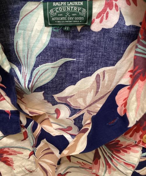 RALPH LAUREN COUNTRY（ラルフローレンカントリー）RALPH LAUREN COUNTRY (ラルフローレンカントリー) オープンカラーアロハシャツ ネイビー サイズ:11の古着・服飾アイテム