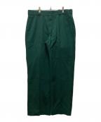 Unitogユニトグ）の古着「ヘリンボーンワークパンツ」｜グリーン