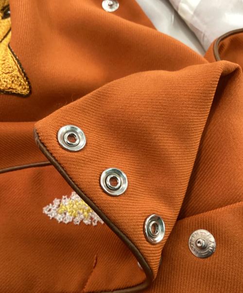 Viola Grae（ヴィオラグレー）Viola Grae (ヴィオラグレー) ホース刺繍ヴィンテージウエスタンシャツ オレンジ サイズ:16の古着・服飾アイテム