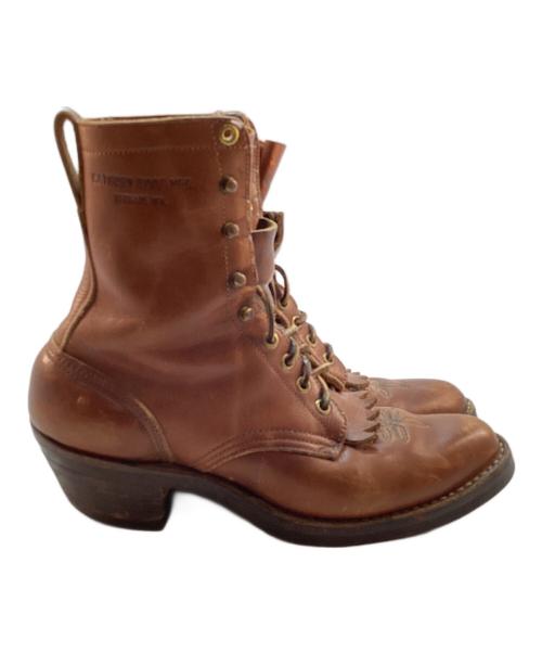 HATHORN（ハソーン）HATHORN (ハソーン) レースアップウエスタンブーツ ブラウン サイズ:7Dの古着・服飾アイテム